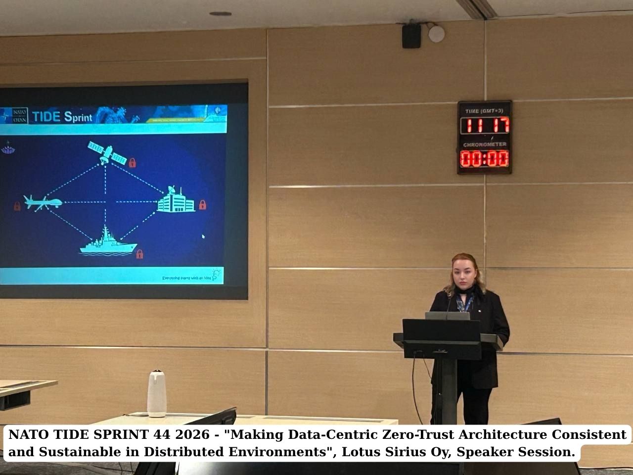 Lotus Sirius speaker session at NATO TIDE Sprint 44 2026 on data-centric zero-trust architecture